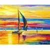 Image de Peinture au numéro : Bord de Mer et Lumières du coucher de Soleil  - sans châssis en bois FiguredArt-PN1690