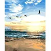 Image de Peinture au numéro : Oiseaux à la Plage  - sans châssis en bois FiguredArt-PN1327