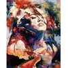 Image de Peinture au numéro : Femme aquarelle  - sans châssis en bois FiguredArt-PN1499