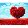 Image de Peinture au numéro : Arbre rouge Coeur  - sans châssis en bois FiguredArt-PN231