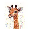 Image de Peinture au numéro : Girafe souriante  - sans châssis en bois FiguredArt-PN1325