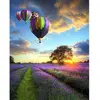 Image de Peinture au numéro : Montgolfières au dessus des Champs vertical  - sans châssis en bois FiguredArt-PN059