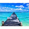 Image de Peinture au numéro : Ponton sur mer paradisiaque  - sans châssis en bois FiguredArt-PN2293