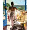 Image de Peinture au numéro : Femme à sa Fenêtre  - sans châssis en bois FiguredArt-PN951
