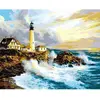 Image de Peinture au numéro : Tempête près du Phare  - sans châssis en bois FiguredArt-PN808