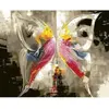 Image de Peinture au numéro : Papillon Abstrait Coloré  - sans châssis en bois FiguredArt-PN1801