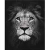 Image de Peinture au numéro : Tête de lion en noir et blanc  - sans châssis en bois FiguredArt-PN1415