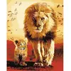 Image de Peinture au numéro : Lion et son Petit  - sans châssis en bois FiguredArt-PN190
