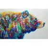Image de Peinture au numéro : Ours multicolore  - sans châssis en bois FiguredArt-PN1530