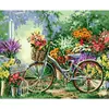 Image de Peinture au numéro : Fleurs et Vélos  - sans châssis en bois FiguredArt-PN321