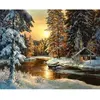 Image de Peinture au numéro : Coucher de Soleil en Forêt  - sans châssis en bois FiguredArt-PN319