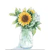 Image de Peinture au numéro : Bocal de Tournesols  - sans châssis en bois FiguredArt-PN1336