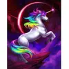 Image de Peinture au numéro : Licorne colorée  - sans châssis en bois FiguredArt-PN1005