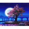Image de Peinture au numéro : Arbre et grande Lune  - sans châssis en bois FiguredArt-PN026
