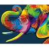 Image de Peinture au numéro : Eléphant Pop Art  - sans châssis en bois FiguredArt-PN473