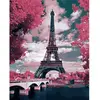 Image de Peinture au numéro :  Tour Eiffel au Printemps  - sans châssis en bois FiguredArt-PN1561