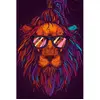 Image de Peinture au numéro : Lion à lunettes  - sans châssis en bois FiguredArt-PN2036