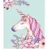 Image de Peinture au numéro : Licorne rose  - sans châssis en bois FiguredArt-PN1706