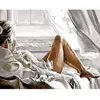 Image de Peinture au numéro : Repos face à la Mer  - sans châssis en bois FiguredArt-PN1376