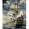 Image de Peinture au numéro : Galion Océan  - sans châssis en bois FiguredArt-PN022