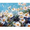 Image de Peinture au numéro : Champ de Marguerites et Ciel bleu  - sans châssis en bois FiguredArt-PN005