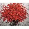Image de Peinture au numéro : Fleurs rouges abstraites  - sans châssis en bois FiguredArt-PN020