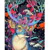 Image de Peinture au numéro : Renne de Noël Moderne  - sans châssis en bois FiguredArt-PN007