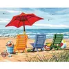 Image de Peinture au numéro : Chaises à la Plage  - sans châssis en bois FiguredArt-PN1280