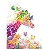 Image de Peinture au numéro : Girafe Colorée Moderne - sans châssis en bois FiguredArt-PN1362