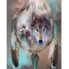 Image de Peinture au numéro : Loups et Plumes - sans châssis en bois FiguredArt-PN932