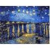 Image de Peinture au numÃ©ro : Van Gogh Nuit EtoilÃ©e sur le RhÃ´ne - sans chÃ¢ssis en bois