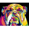 Image de Peinture au numéro : Bulldog Pop Art  - toile tendue sur châssis FiguredArt-PN323-Y