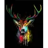 Image de Peinture au numéro : Cerf en Couleur  - toile tendue sur châssis FiguredArt-PN2034-Y