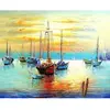 Image de Peinture au numéro : Voiliers au port  - toile tendue sur châssis FiguredArt-PN078-Y