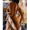 Image de Peinture au numéro : Courbes Estompées  - toile tendue sur châssis FiguredArt-PN646-Y