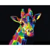 Image de Broderie diamant : Girafe Pop Art - sans chassis en bois FiguredArt-DP-856