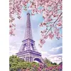 Image de Broderie diamant : Tour Eiffel au Printemps - sans chassis en bois FiguredArt-DP-725