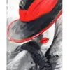 Image de Broderie diamant : Femme au chapeau Rouge - sans chassis en bois FiguredArt-DP-321