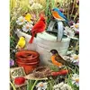 Image de Broderie diamant : Oiseaux dans le Jardin - sans chassis en bois FiguredArt-DP-697