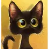 Image de Broderie diamant : Chat étonné - sans chassis en bois FiguredArt-DP-790