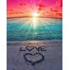 Image de Broderie diamant : Love sur le sable - sans chassis en bois FiguredArt-DP-342