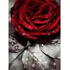 Image de Broderie diamant : Rose Rouge - sans chassis en bois FiguredArt-DP-488