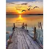 Image de Broderie diamant : Ponton sur Lac - sans chassis en bois