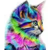 Image de Broderie diamant : Chaton coloré - sans chassis en bois FiguredArt-DP-920
