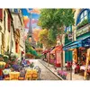 Image de Peinture au numéro : Ruelle à paris - toile tendue sur châssis FiguredArt-FA10032-Y