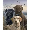 Image de Peinture au numéro : Trio de labrador - toile tendue sur châssis FiguredArt-FA10031-Y