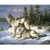 Image de Peinture au numéro : Couple de loups - toile tendue sur châssis FiguredArt-FA10030-Y
