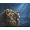 Image de Peinture au numéro : Lion dans la pénombre - toile tendue sur châssis FiguredArt-FA10018-Y