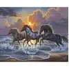 Image de Peinture au numÃ©ro : Trio de chevaux - toile tendue sur chÃ¢ssis