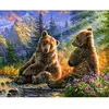 Image de Peinture au numéro : Couple d'ours - toile tendue sur châssis FiguredArt-FA10002-Y